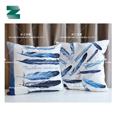 Polyester slubstof met vierkant kussen met digitale print